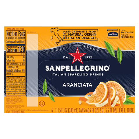 Aranciata (orange) - San pellegrino 6PK