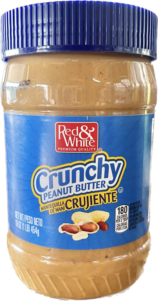 Red & white - Peanut butter crunchy