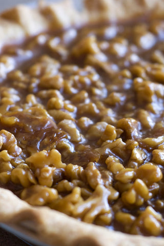 Walnut toffee tart