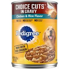 Dog food pedigree can