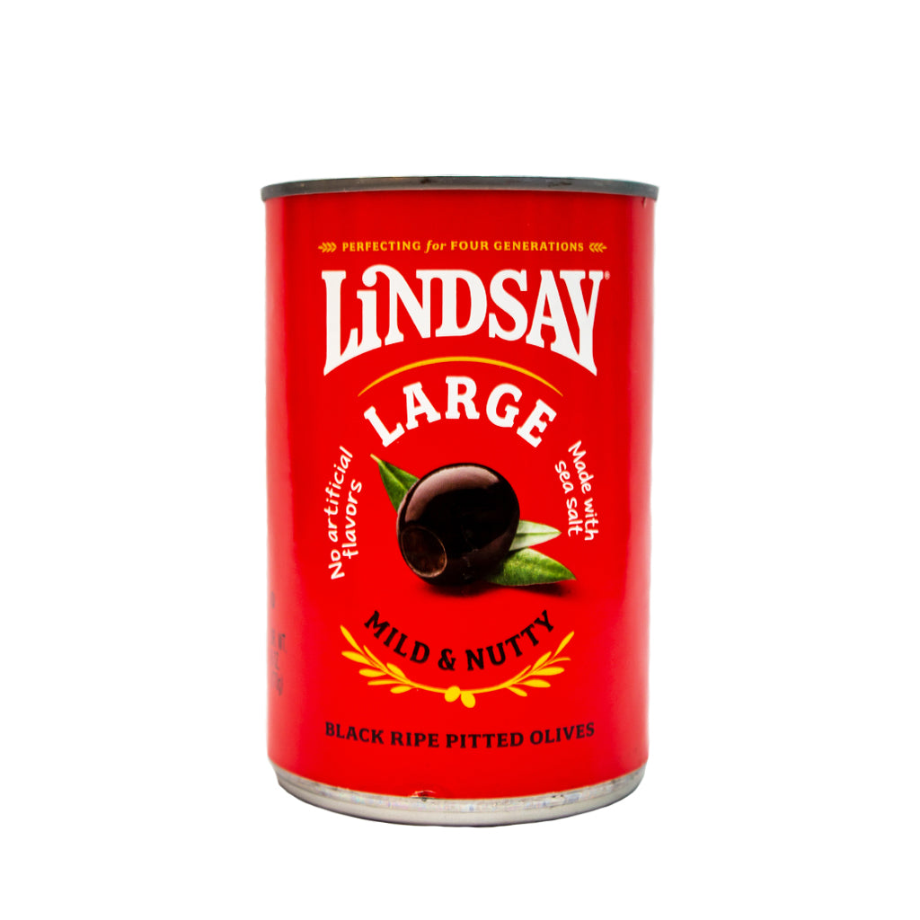 Lindsay - Large mild nutty black ripe pitted olives