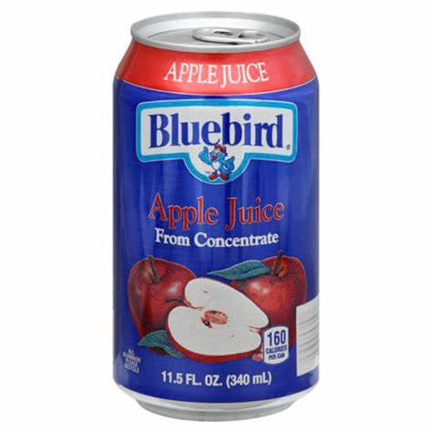 Apple juice can - bluebird