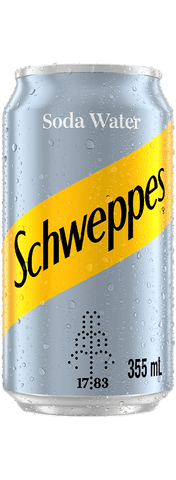 Schweppes soda water can