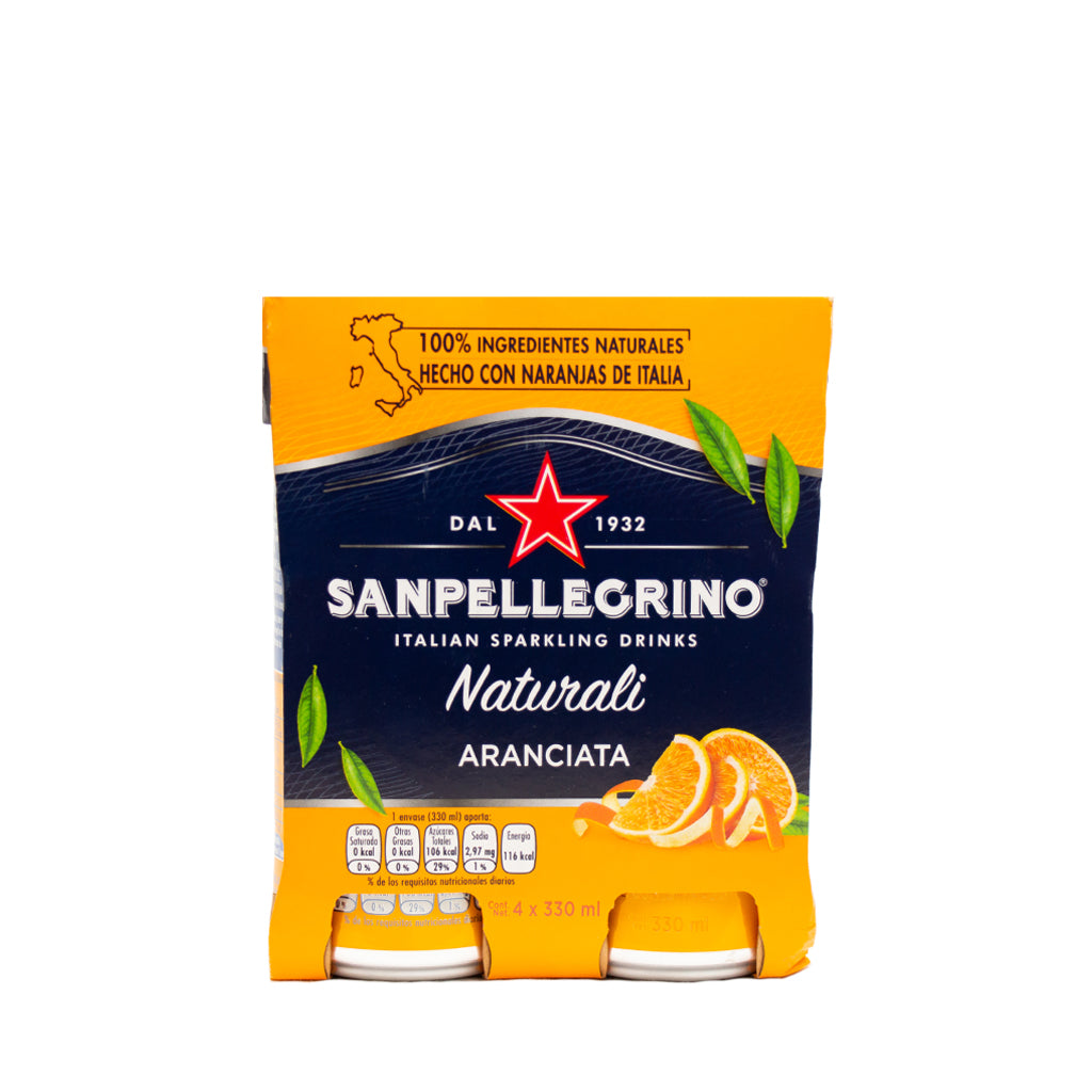 San Pellegrino Flavored 4 pk - aranciata